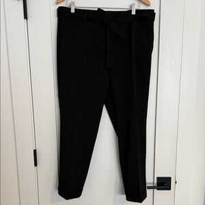 LOFT Black Belted Trousers
